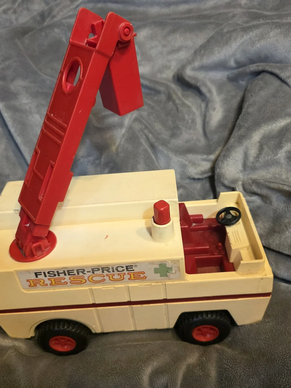 Fisher-Price Rescue Truck Toy- Vintage- Red and Cream